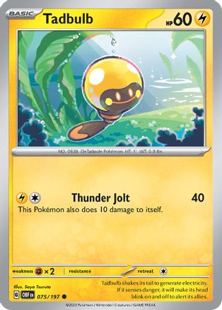 Tadbulb 075/197 (OBF-075) (Reverse Holofoil)