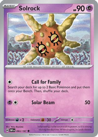 Solrock (OBF-093) (Reverse Holofoil)