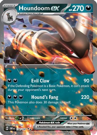 Houndoom ex (OBF-134) (Holofoil)