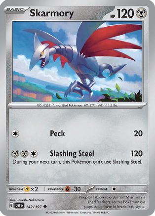Skarmory (OBF-142) (Reverse Holofoil)
