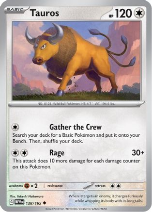 Tauros (MEW-128) (Reverse Holofoil)