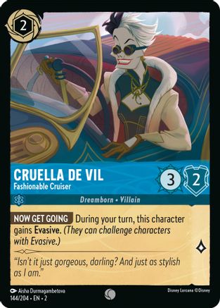 Cruella De Vil - Fashionable Cruiser (2-144) (Cold Foil)