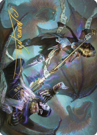 Huatli's Final Strike Art Card (Gold-Stamped Signature) (ASLCI-028)