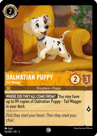 Dalmatian Puppy - Tail Wagger (4d/204) (3-04d) (Cold Foil)