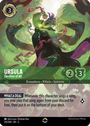Ursula - Deceiver of All (Enchanted) (3-212) (Holofoil)