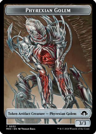 Phyrexian Germ // Phyrexian Golem Double-Sided Token (MH3-16 // 32) (Foil)