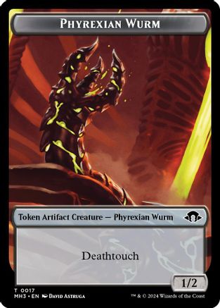 Phyrexian Germ // Phyrexian Wurm (0017) Double-Sided Token (MH3-16 // 17) (Foil)