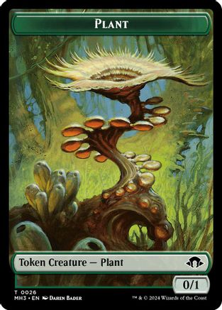 Zombie // Plant Double-Sided Token (MH3-21 // 26)