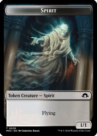 Eldrazi Spawn // Spirit (0028) Double-Sided Token (MH3-2 // 28) (Foil)