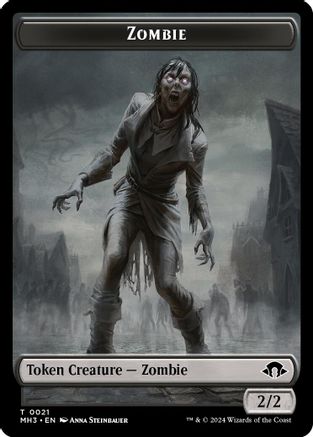 Insect (0043) (Ripple Foil) // Zombie Double-Sided Token (MH3-43 // 21)
