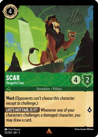 Scar - Vengeful Lion (5-093) (Cold Foil)