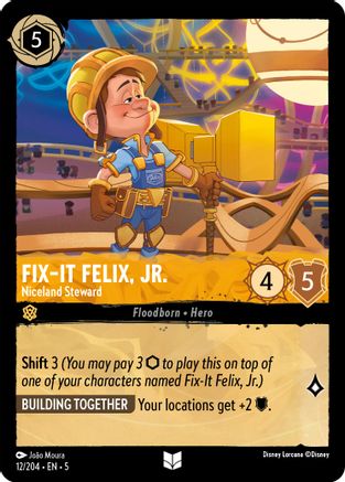 Fix-It Felix, Jr. - Niceland Steward (5-012) (Cold Foil)