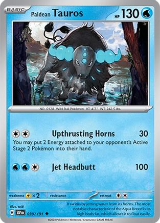 Paldean Tauros (SSP-039) (Reverse Holofoil)