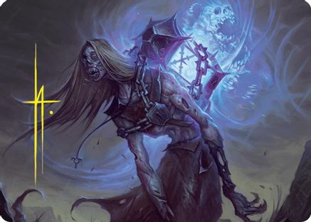 Soul-Shackled Zombie Art Card (9/54) (Gold-Stamped Signature) (ASFDN-009)