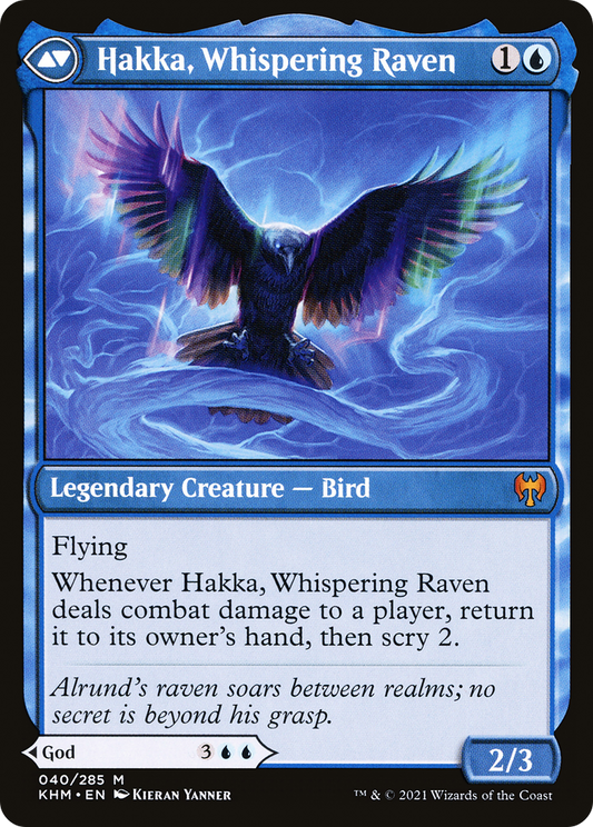 Alrund, God of the Cosmos // Hakka, Whispering Raven (KHM-040) (Foil)