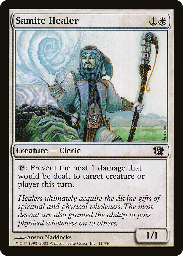 Samite Healer (8ED-041★) (Foil)