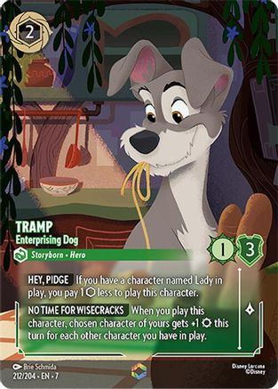 Tramp - Enterprising Dog (Enchanted) (7-212) (Holofoil)