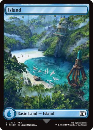 Island (FIN-573) (Full Art) (Surge Foil)