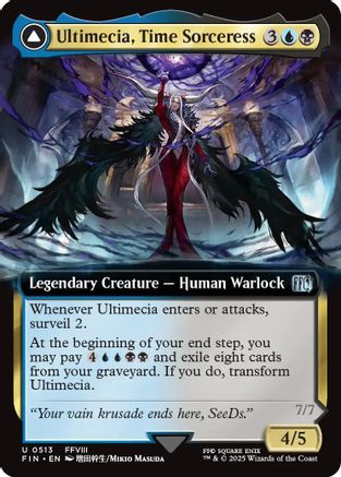 Ultimecia, Time Sorceress // Ultimecia, Omnipotent (FIN-513) (Extended Art)