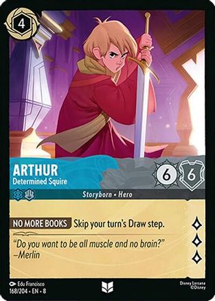 Arthur - Determined Squire (8-168) (Cold Foil)