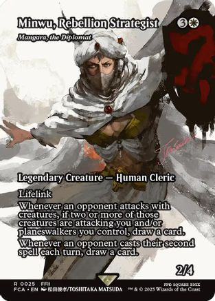 Minwu, Rebellion Strategist / Mangara, the Diplomat (FCA-025) (Borderless) (Foil)