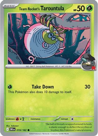 Team Rocket's Tarountula (DRI-019) (Reverse Holofoil)