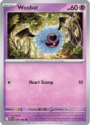 Woobat (WHT-036) (Reverse Holofoil)