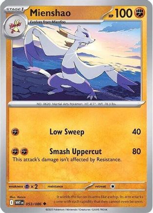 Mienshao (WHT-053) (Reverse Holofoil)