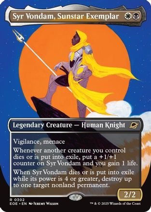 Syr Vondam, Sunstar Exemplar (Borderless) (EOE-302) (Foil)