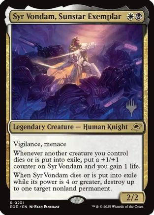 Syr Vondam, Sunstar Exemplar (PPEOE-231) (Foil)