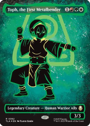 Toph, the First Metalbender (Borderless) (Neon Ink Foil) (TLA-362)