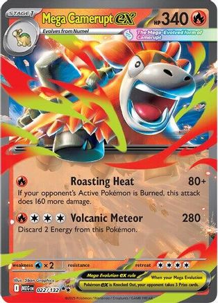 Mega Camerupt ex (MEG-022) (Holofoil)