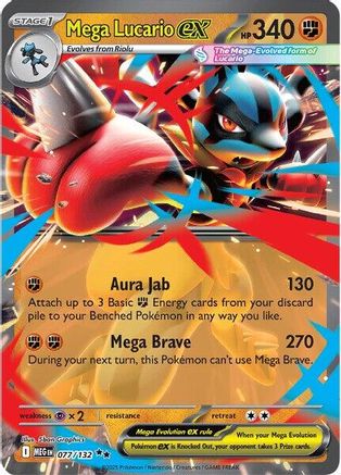 Mega Lucario ex (MEG-077) (Holofoil)