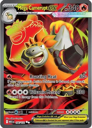 Mega Camerupt ex (MEG-156) (Holofoil)