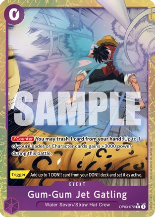Gum-Gum Jet Gatling (Alternate Art) (OP03-072) (Foil)
