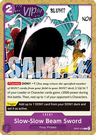 Slow-Slow Beam Sword (Reprint) (OP07-076)