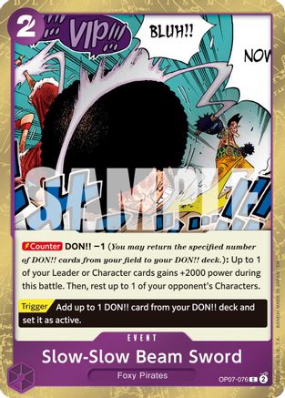Slow-Slow Beam Sword (Pirate Foil) (OP07-076) (Foil)