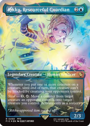 Rikku, Resourceful Guardian (Borderless) (Chocobo Track Foil) (FIC-468)