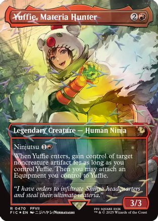 Yuffie, Materia Hunter (Borderless) (Chocobo Track Foil) (FIC-470)