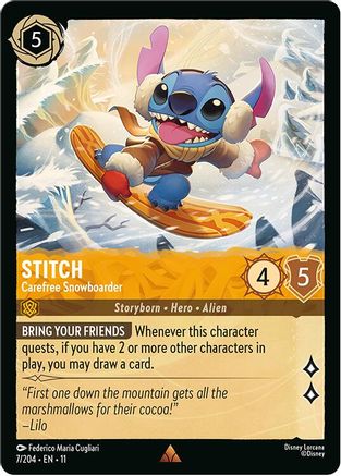 Stitch - Carefree Snowboarder (11-007) (Cold Foil)