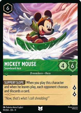 Mickey Mouse - Snowboard Ace (11-091) (Cold Foil)