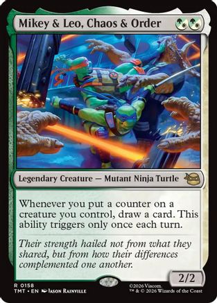 Mikey & Leo, Chaos & Order (TMT-157) (Foil)