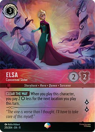 Elsa - Concerned Sister (Epic) (11-215) (Holofoil)
