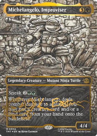 Michelangelo, Improviser (Borderless) (Gold-Stamped Signature) (TMT-304) (Foil)