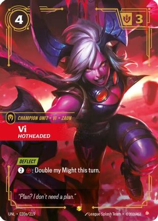 Vi - Hotheaded (Alternate Art) (UNL-030a) (Foil)