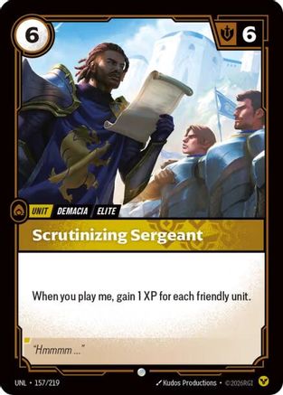 Scrutinizing Sergeant (UNL-157)