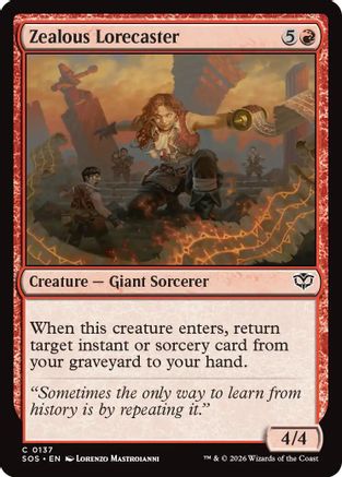 Zealous Lorecaster (SOS-137) (Foil)