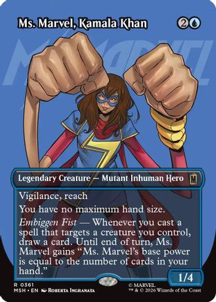 Ms. Marvel, Kamala Khan (Borderless) (MSH-361) (Foil)