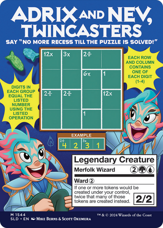 Adrix and Nev, Twincasters // Adrix and Nev, Twincasters (SLD-1544) (Borderless) (Foil)