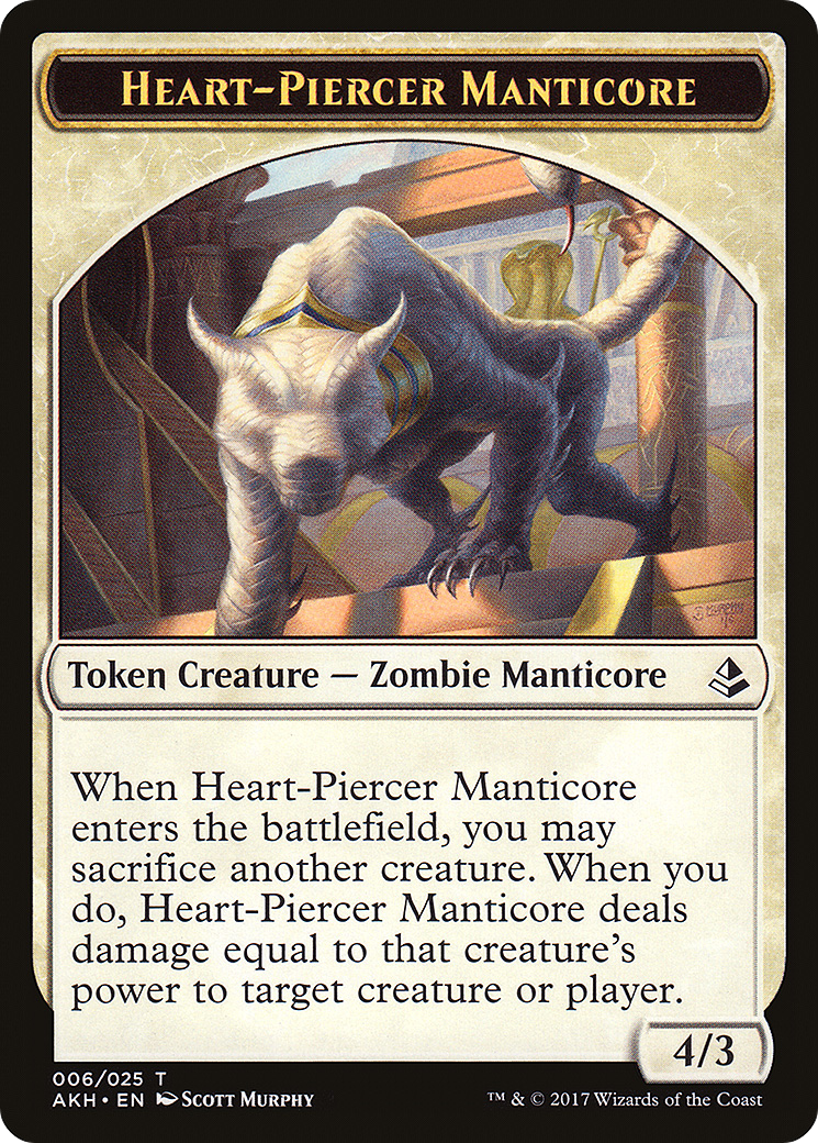 Heart-Piercer Manticore Token (AKH-006)
